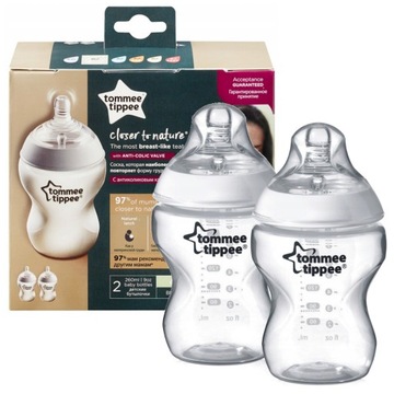 TOMMEE TIPPEE BUTELKA ANTYKOLKOWA 2 x 260ml CLOSER