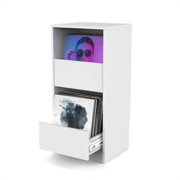 SEGREGATOR SZAFKA PÓŁKA NA PŁYTY WINYLOWE 160 SZT VAULT WHITE