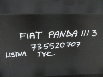 Listwa zderzaka tył Fiat Panda 3 III 735520707