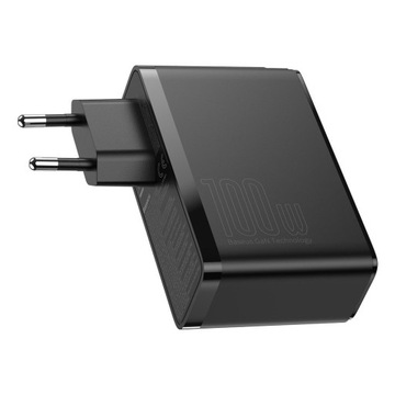 МОЩНОЕ СЕТЕВОЕ ЗАРЯДНОЕ УСТРОЙСТВО BASEUS 2 БЛОКА ПИТАНИЯ USB USB-C QC 100 Вт + КАБЕЛЬ TYPE-C