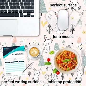 Mata ochronna na biurko 120x60 dla dzieci króliczk