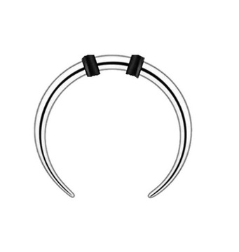 KOLCZYK ROZPYCHACZ SREBRNY BUFFALO SEPTUM RÓG 1,2/8