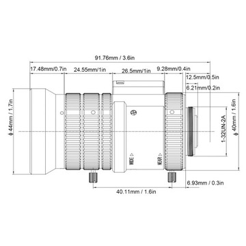 Объектив с креплением CS 6 МП 1/2,7 дюйма 5–50 мм