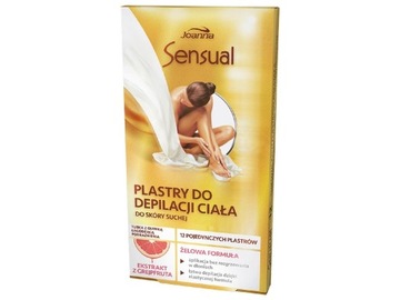 Plastry z woskiem do depilacji do ciała Joanna 12 szt.