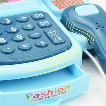 ДЕТСКИЙ КАССОВЫЙ АППАРАТ + МАГАЗИН КОРЗИНА АКСЕССУАРОВ