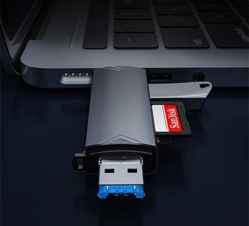 Устройство чтения карт Bounn USB2.0 + Micro USB2.0 + TypeC3.0 + USB3.0 TypeB
