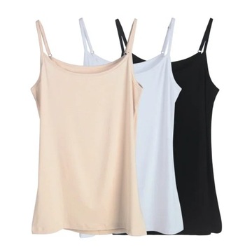 Women Simple Thin Wild Solid Color Camis Vest Wome