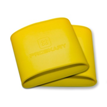 Silikonowe opaski do ochraniaczy Żółte - M