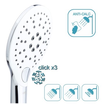 Słuchawka prysznicowa z filtrem wielofunkcyjna na przycisk oszczędna SOTBE