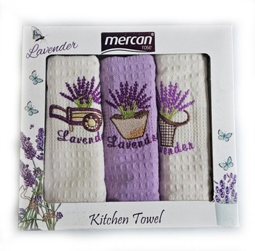 Комплект кухонных полотенец с вышивкой 3 шт. Комплект 40х60 Узор 13 Кофейный