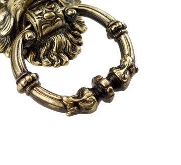 ДВЕРНОЙ МОЛОТОК, ЛАТУНЬ, ЛЕВ, БОЛЬШОЙ, ПАТИНА