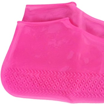 Wodoodporne silikonowe pokrowce na buty kempingowe składane antypoślizgowe czerwone kolor L