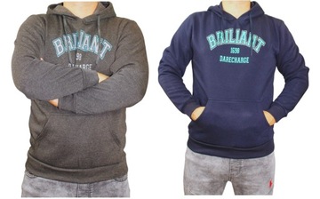 WYGODNA BLUZA MĘSKA Z KAPTUREM WKŁADANA PRZEZ GŁOWĘ KANGURKA ROZMIAR XXL