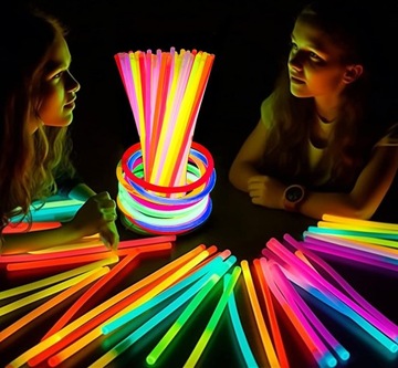 Браслеты с флуоресцентным химическим светом 50 шт.