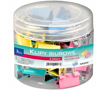 Klips biurowy klipy biurowe pastelowe 25mm 48 szt
