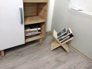 Деревянный держатель для газет, книжная полка, 0212