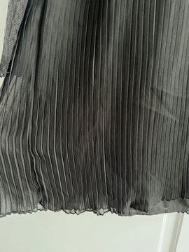 Zara sukienka czarna plisowana koronkowa L 40