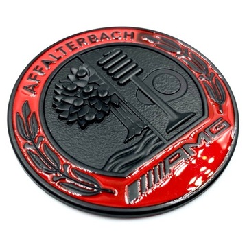 AMG MERCEDES ZNAK ZNAKY LOGO 57 MM KOV ČERVENÝ