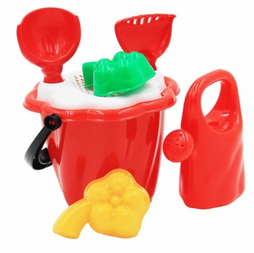 WÓZEK Z RĄCZKĄ TACZKA PIASKOWNICA + KOMPLET GRATIS + wiaderko + łopatka