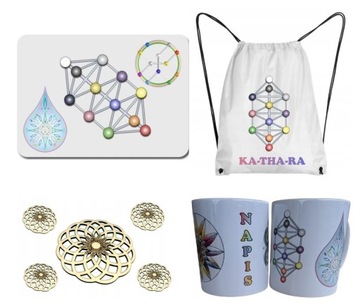 KUBEK Z WŁASNYM NADRUKIEM NAPISEM SYMBOLEM KATHARA ASHAYANA DEANE EC KA SHA