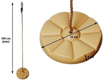 JF HUŚTAWKA KWIATEK OKRĄGŁA NA PLAC ZABAW niebiesk