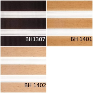 Рулонные шторы день-ночь в кассете со струнными направляющими.