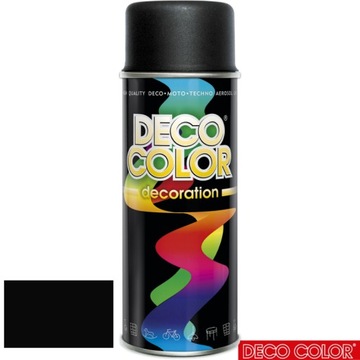 DECO COLOR FARBA SPRAY CZARNY RAL 9005 MATOWY