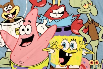 Bluzka na długi rękaw krótka Nickelodeon SpongeBob Kanciastoporty r. M $15