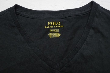 Ralph Lauren Polo koszulka basic tee logo czarna v-neck M