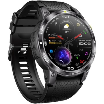 SMARTWATCH MĘSKI ZEGAREK GPS AMOLED 400mAh POLSKIE MENU Rozmowy Wodoodporny