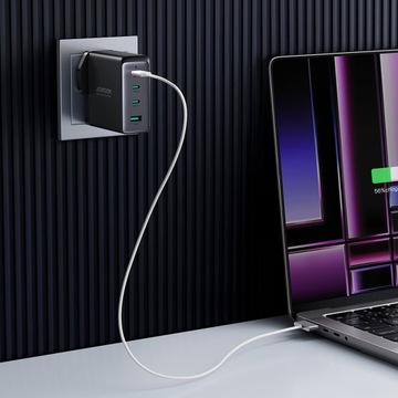 БЫСТРОЕ СЕТЕВОЕ ЗАРЯДНОЕ УСТРОЙСТВО GaN 140 Вт USB-A 3xUSB-C БЛОК ПИТАНИЯ ДЛЯ НОУТБУКА