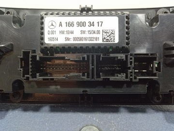 MERCEDES GLS X166 GLE W166 PANEL KLIMATIZACE A1669003417