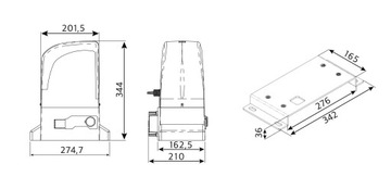 MOTORLINE SLIDE800A 230В 800кг Откатные ворота