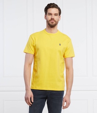 T-SHIRT RALPH LAUREN POLO MĘSKI KOSZULKA SLIM FIT ŻÓŁTY r. M