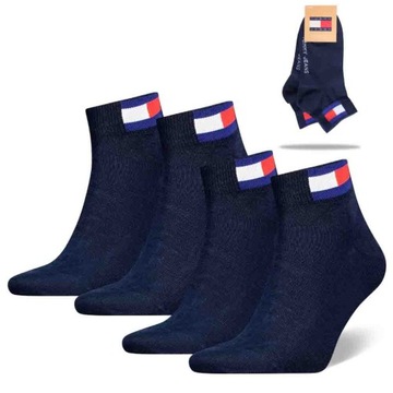Tommy Hilfiger Skarpety Męskie Zakostki Duże Logo 2 pary 39/42