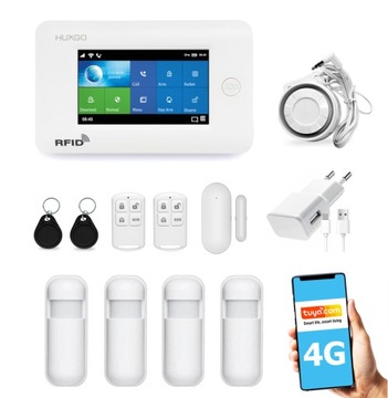 Bezprzewodowy alarm WiFi GSM 4G LTE 2x syrena SMS