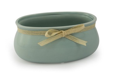 Doniczka osłonka ceramiczna 10,5x20 cm rynna MIĘTA