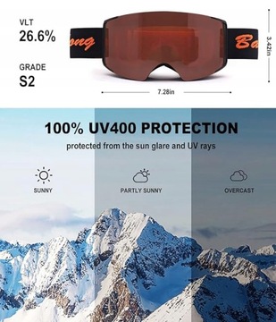 Google лыжи BangLong Не указано Фильтр UV-400 категория 2