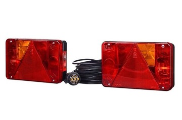 Komplet lamp do przyczepki przyczepy holowania HOR-45 7-pin 4,6m ZPR595