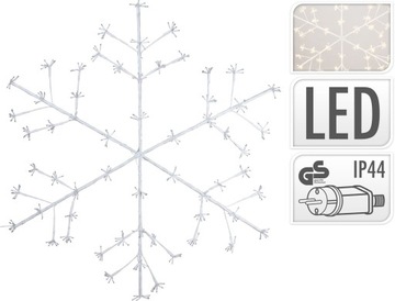 Śnieżynka biała, ozdoba świąteczna 150cm 480LED b