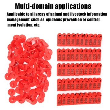СЕРЬГИ НОМЕРА ДЛЯ СВИНЕЙ СВИНОК ПОВОРЬЯ 100 ШТ.
