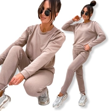 СПОРТИВНЫЙ КОСТЮМ ЖЕНСКИЙ ИЗ ХЛОПКОВОГО СПОРТИВНОГО КОМНАТА С РЕЗИНКАМИ ПРЕМИУМ ЦВЕТОВ