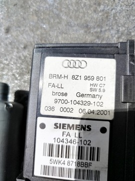 MODUL MOTOREK SKEL LEVÝ PŘEDNÍ AUDI A2 8Z1959801