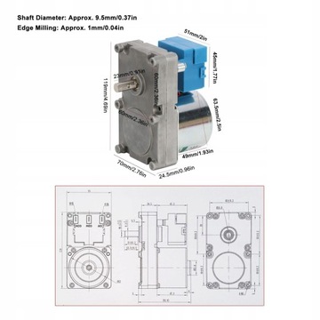 Silnik podajnika ślimakowego 20W o silnej