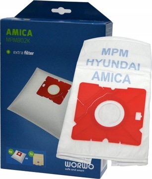 12x WORKI syntetyczne do odkurzacza AMICA BREVA NIMIS ORA VM1032