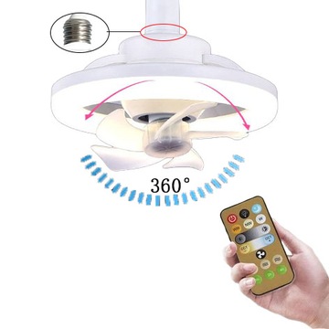 WENTYLATOR SUFITOWY WIATRAK PLAFON LAMPA LED Z PILOTEM