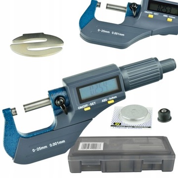 ЭЛЕКТРОННЫЙ МИКРОМЕТР 0–25 мм 0,001 мм CASE G01487 LCD PRECISION GEKO