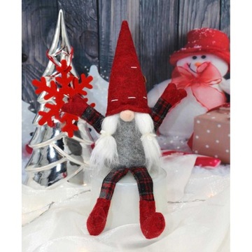 РОЖДЕСТВЕНСКИЙ УКРАШЕНИЕ ФИГУРКА СИДЯЩИЙ СЛОН, ДЕКОРАТИВНЫЙ ГНОМ 20+10СМ