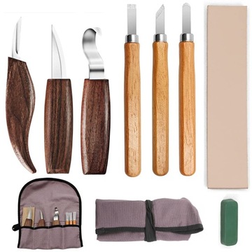 НАБОР НОЖЕЙ ДЛЯ РЕЗЬБЫ ПО ДЕРЕВУ, ДОЛОТО, НОЖИ ДЛЯ СКАЛЬПЕЛЯ, Сделай сам, 9 ШТ.