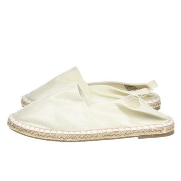 EVEN ODD DAMSKIE ECRU ESPADRYLE METALICZNE 38 MCF